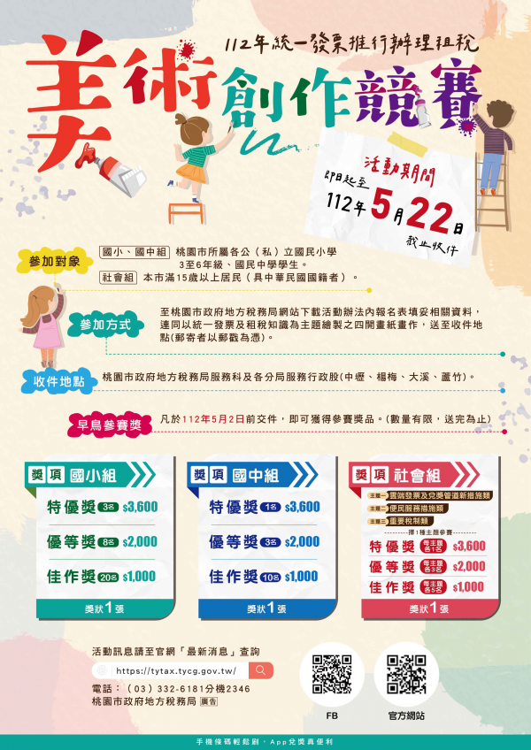 轉知：112年統一發票推行辦理租稅美術創作競賽海報