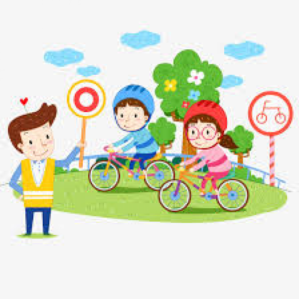 學生騎乘自行車考照
